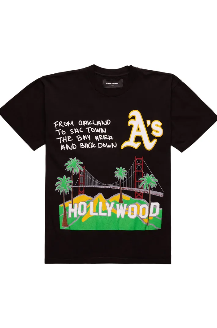 Clearance Homme + Femme Cali to Nyc Tee Black