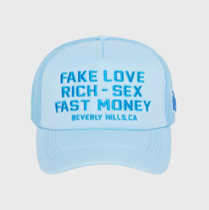 Outlet Homme + Femme Fake Love Trucker Hat Baby Blue