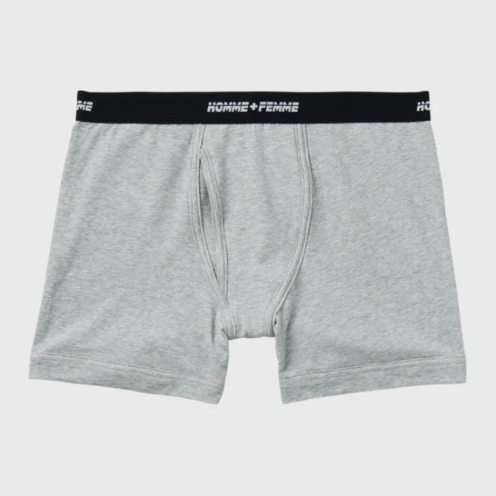 Online Homme + Femme Logo Boxers 2 Pack Grey