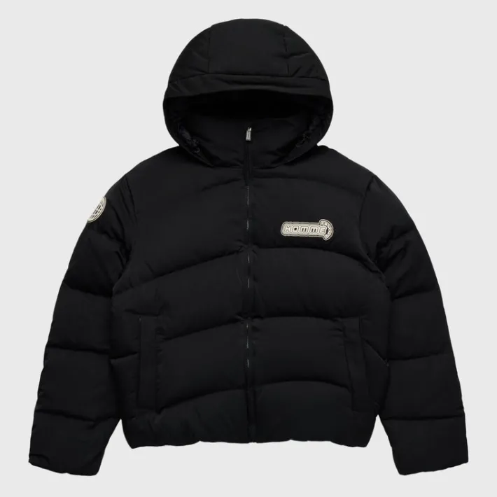 Fashion Homme + Femme London Down Puffer Jacket Black