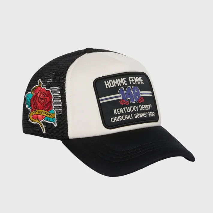 Outlet Homme + Femme Patchwork Trucker Hat Black