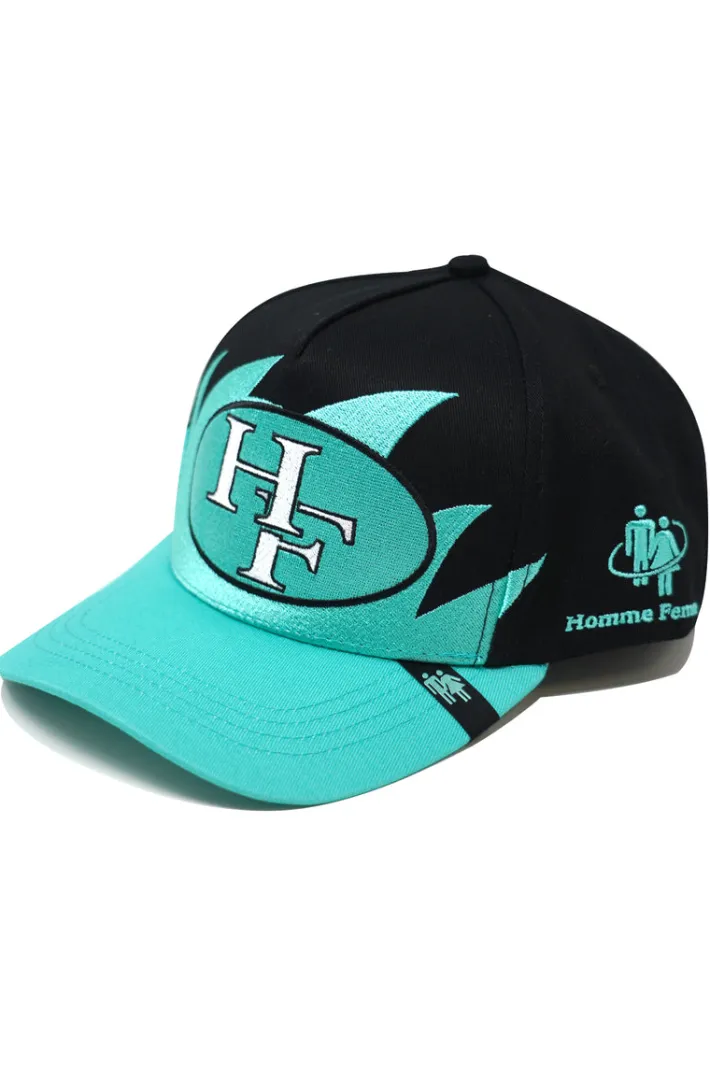 Fashion Homme + Femme Shark Tooth Snapback Turquoise and Black
