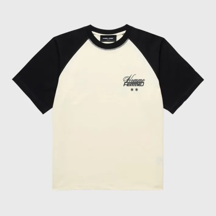 New Homme + Femme Westwood Raglan Tee Black and White
